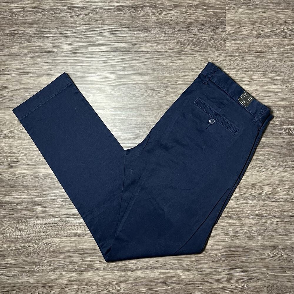 J.Crew 484 Slim Fit Stretch Chino Pants Men's 34x32 Navy Blue E1589 NWT